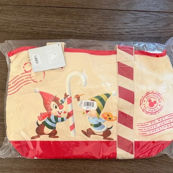 Disney Festive Cream and Red Chip and Dale Bag - Picture 1 of 4
